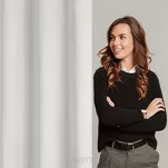 Zasłona na przelotkach 140x250 NITA welwetowa zaciemniająca kremowa jednokolorowa - 8