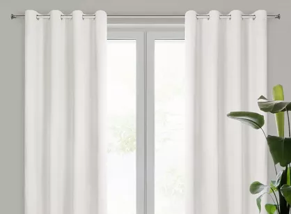 Zasłona na przelotkach 140x250 NITA welwetowa zaciemniająca kremowa jednokolorowa