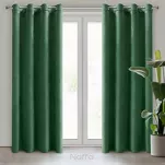 Zasłona gotowa na przelotkach 140x250 ROSA welwetowa ciemna zieleń Design 91 - 15