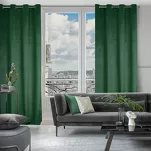 Zasłona gotowa na przelotkach 140x250 ROSA welwetowa ciemna zieleń Design 91 - 2