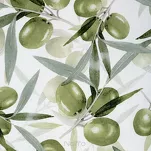 Pościel satynowa 140x200 SPRING 84 biała zielona z wzorem roślinnym z kolekcji Classic - 4