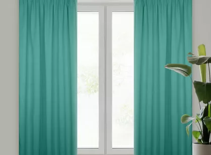 Zasłona gotowa na taśmie 135x270 PARISA zaciemniająca turkusowa jednokolorowa Design 91