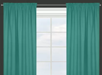 Zasłona gotowa na taśmie 135x270 PARISA zaciemniająca turkusowa jednokolorowa Design 91