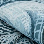 Pościel z makosatyny 160x200 PREMIUM 29 biała turkusowa designerski wzór Premium - 3