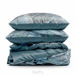 Pościel z makosatyny 160x200 PREMIUM 29 biała turkusowa designerski wzór Premium - 7