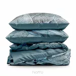 Pościel z makosatyny 160x200 PREMIUM 29 biała turkusowa designerski wzór Premium - 7