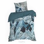 Pościel z makosatyny 160x200 PREMIUM 29 biała turkusowa designerski wzór Premium - 5