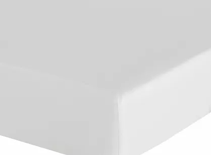 Prześcieradło z bawełny renforce z gumką 180x200 białe BASIC