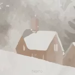 Pościel świąteczna 160x200 INVERNO biało stalowa zimowa sceneria z satyny bawełnianej - 2