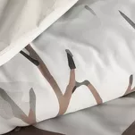 Pościel świąteczna 160x200 INVERNO biało stalowa zimowa sceneria z satyny bawełnianej - 3