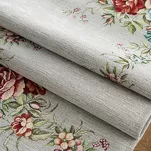 Bieżnik gobelinowy 40x100 1233 popielaty z wzorem kwiatowym - 3