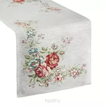 Bieżnik gobelinowy 40x100 1233 popielaty z wzorem kwiatowym - 5