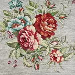 Bieżnik gobelinowy 40x100 1233 popielaty z wzorem kwiatowym - 2