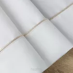 Bieżnik elegancki 40x140 MADELE biały zdobiony złotą lamówką - 3