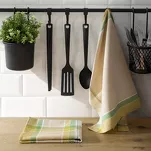 Ścierka kuchenna 50x70 OLIVIA 1 zielona w jodełkę z bawełny - 4