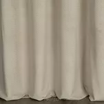 Zasłona gotowa na taśmie 140x300 ELIZA welwetowa beżowa jednokolorowa z drobnym wzorem - 4
