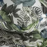 Pościel bawełniana 160x200 DAVOS 2B biała z wzorem egzotycznych zielonych liści - 4