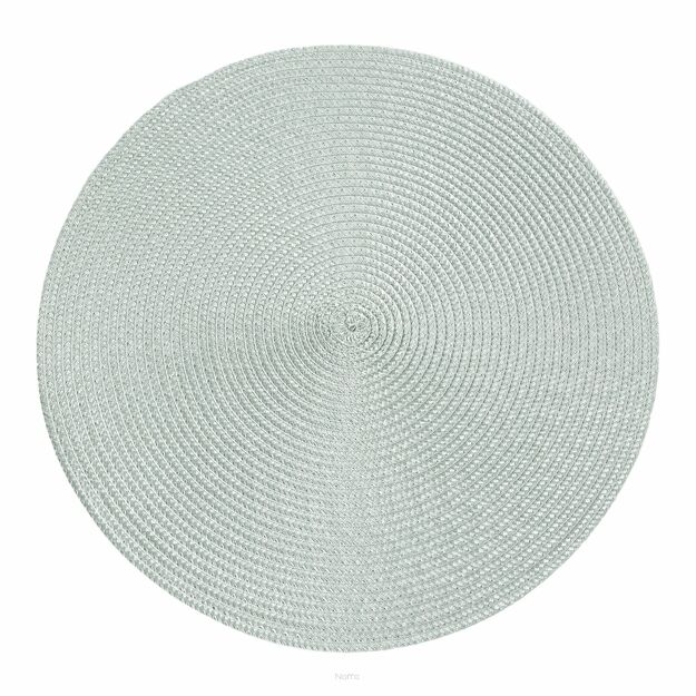 Podkładka dekoracyjna fi 38 JUDY 1 popielata okrągła pleciona