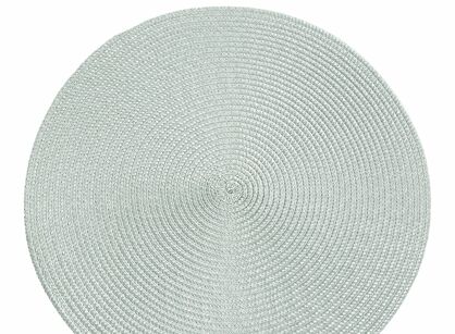 Podkładka dekoracyjna fi 38 JUDY 1 popielata okrągła pleciona