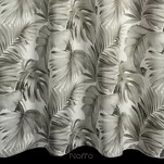 Zasłona na przelotkach 140x250 ZORA zaciemniająca biała z nadrukiem egzotycznych beżowych liści monstery - 7