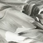 Zasłona na przelotkach 140x250 ZORA zaciemniająca biała z nadrukiem egzotycznych beżowych liści monstery - 3