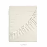 Prześcieradło z satyny bawełnianej z gumką NOVA 3 kremowe 100x200 - 3