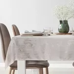 Obrus 160x260 INES 9 kremowy z szampańskim przecieranym wzorem z kolekcji Diva Line - 7