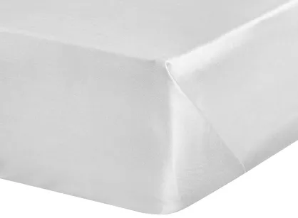 Prześcieradło satyna bawełniana bez gumki DINA białe 220x210