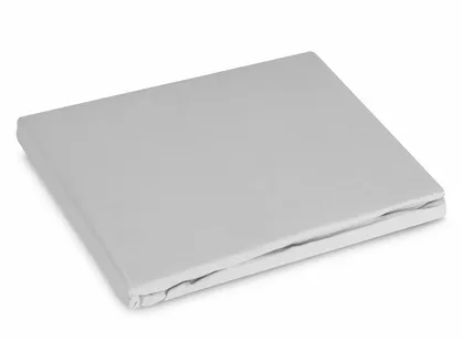 Prześcieradło z bawełny renforce z gumką 220x200 srebrne BASIC
