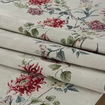 Obrus gobelinowy 140x180 1295 naturalny z nicią szenilową zdobiony wzorem kwiatów - 4