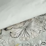 Pościel satynowa 140x200 SPRING 72 popielata beżowa z wzorem delikatnych kwiatków z kolekcji Classic - 3