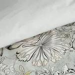 Pościel satynowa 140x200 SPRING 72 popielata beżowa z wzorem delikatnych kwiatków z kolekcji Classic - 6