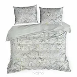 Pościel satynowa 140x200 SPRING 72 popielata beżowa z wzorem delikatnych kwiatków z kolekcji Classic - 6