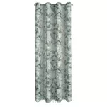Zasłona na przelotkach 140x250 GRACJA zaciemniająca miętowa z wzorem białych kwiatów magnolii - 10