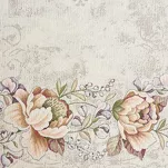 Obrus gobelinowy 140x180 1182 fioletowy z wzorem kwiatów piwoni - 3