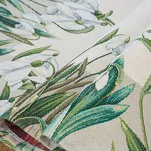 Nakładka gobelinowa 100x100 1300 naturalna zielona z nadrukiem przebiśniegów - 2