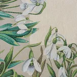 Nakładka gobelinowa 100x100 1300 naturalna zielona z nadrukiem przebiśniegów - 3