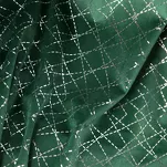 Zasłona gotowa na przelotkach 140x250 MOLY welwetowa zielona ze srebrnym geometrycznym nadrukiem Design 91 - 4
