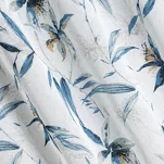 Firana na przelotkach 140x250 AIDA biała z etaminy z nadrukiem egzotycznych liści - 3