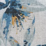 Firana na przelotkach 140x250 AIDA biała z etaminy z nadrukiem egzotycznych liści - 2