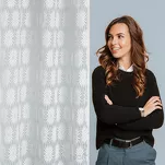 Firana gotowa na przelotkach 140x250 ROZI biała o strukturze siatki - 8