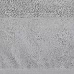 Ręcznik bawełniany 50x90 LUCY srebrny gładki z welurową szeroką bordiurą - 4
