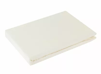 Prześcieradło satyna bawełniana bez gumki NOVA 1 kremowe 180x210