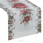 Bieżnik świąteczny 45x140 4153 gobelinowy z szenili naturalny zielony świąteczny wzór - 5