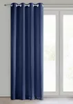 Zasłona na przelotkach 140x250 RITA jednokolorowa granatowa z miękkiej tkaniny - 5
