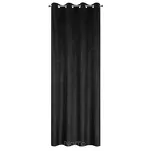 Zasłona na przelotkach 140x250 LILI welwetowa czarna z wytłaczanym falującym wzorem - 7