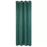 Zasłona na przelotkach 135x250 ROSSIE zaciemniająca ciemna zieleń jednokolorowa - 8