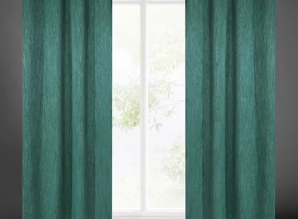 Zasłona na przelotkach 135x250 ROSSIE zaciemniająca ciemna zieleń jednokolorowa