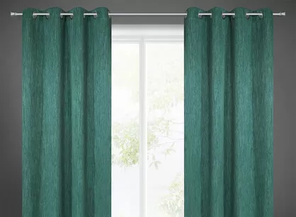 Zasłona na przelotkach 135x250 ROSSIE zaciemniająca ciemna zieleń jednokolorowa