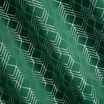 Zasłona na przelotkach 140x250 POLI zaciemniająca zielona ze srebrnym geometrycznym nadrukiem Design 91 - 7
